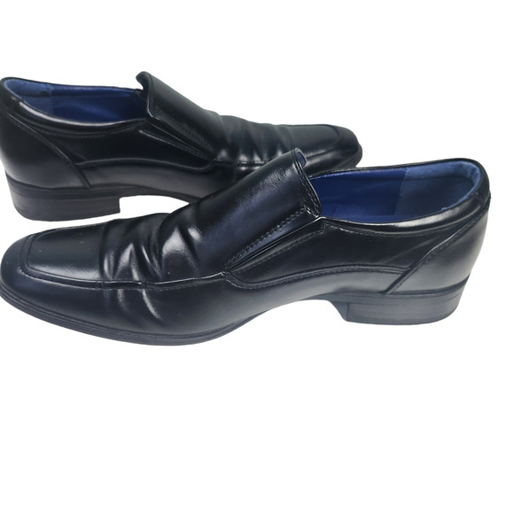 SM New York Shoes Mens Size 8.5 Slip On Loafer Black Manmade Finn - Picture 9 of 11